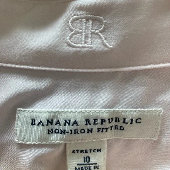 Banana Republic Pink Blouse Tailored Fit - Picture 3 of 10
